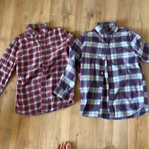 Combo package of 2 Vineyard Vines Flannel long sleeve shirts.